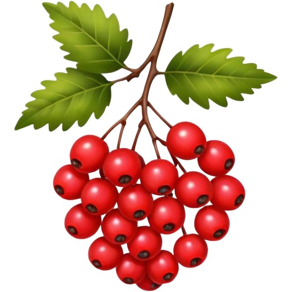 rowan/mountain ash berries, simple emoji