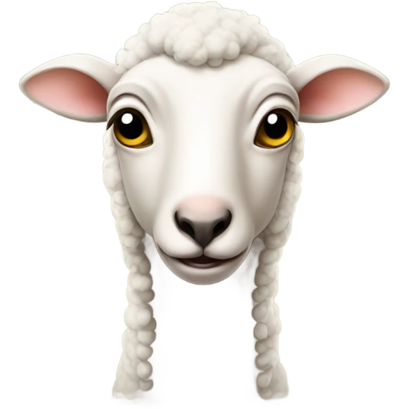 strange looking hairless sheep  emoji