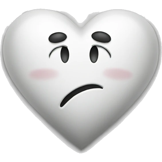 Heart broken white emoji
