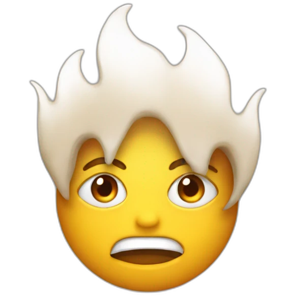 flamme avec des yeux emoji