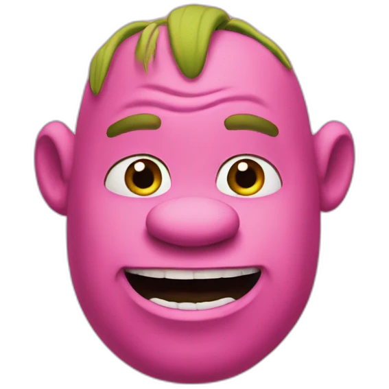 Pink shrek emoji