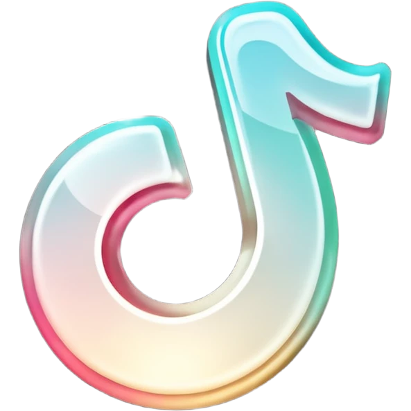tiktok logo thats glowing transparent background emoji
