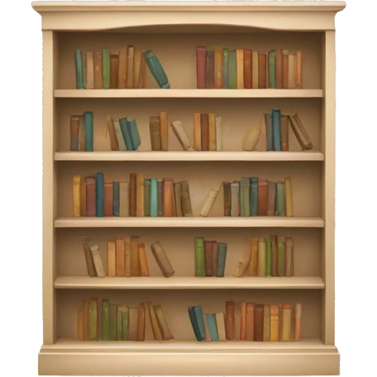 beige bookshelf emoji