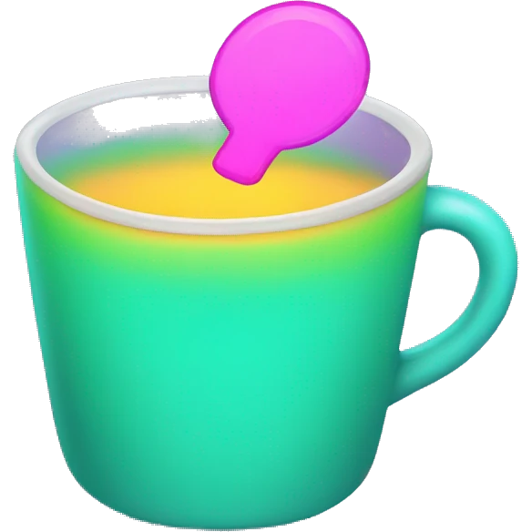 A cup of neon drink emoji