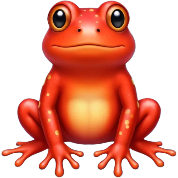 Frog Cute Red Glitter Space emoji