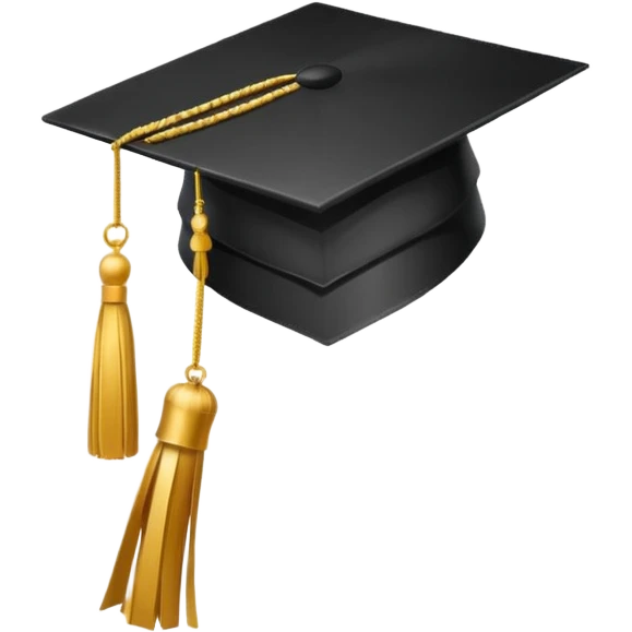 Graduation cap tossed in air emoji