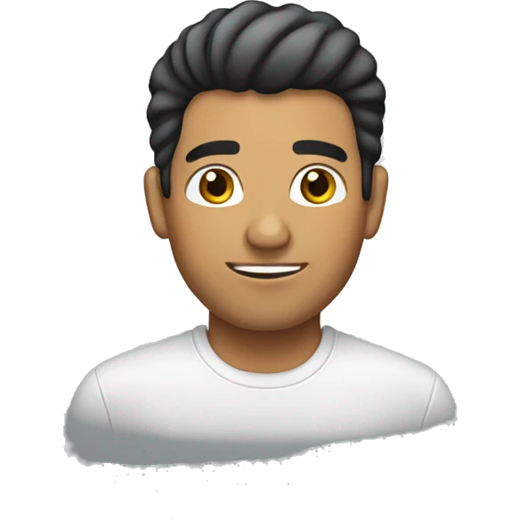 Hispanic guy with hair combed to the side emoji