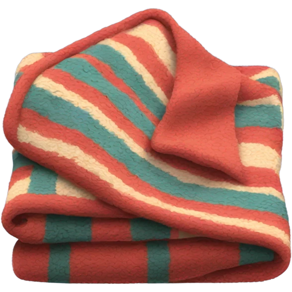 Folded chenille blanket  emoji