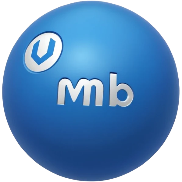 Pull-ball with MB written in the circle in on it emoji