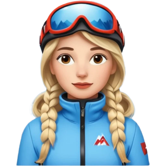 Woman Skiing , Background Matterhorn emoji