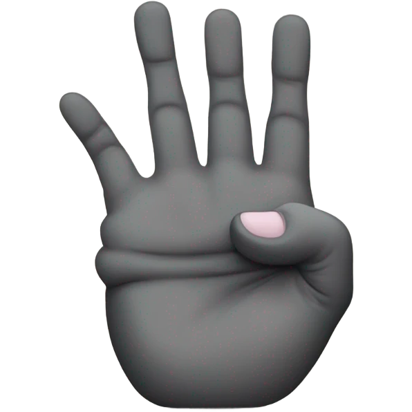 Thumb pointer and middle fingers up emoji