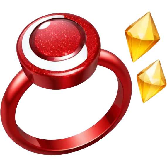 red glitter ring emoji