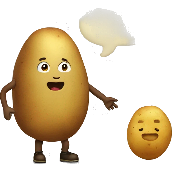talking backpack and potato emoji