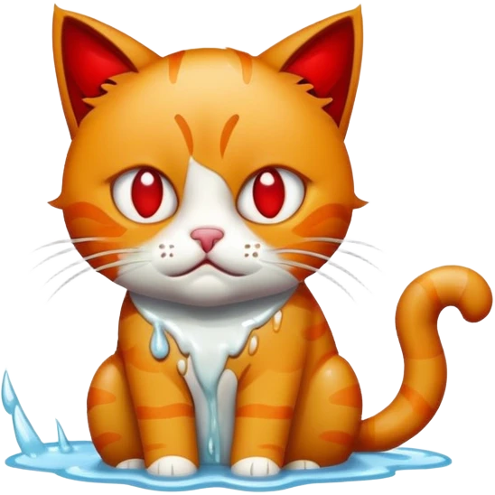 a bloody cat emoji