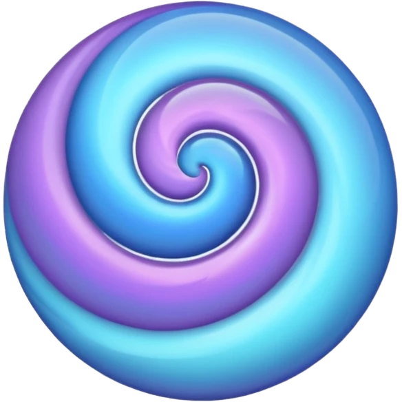 Create a MAGICAL orb or sphere with swirling colors that convey a magical and special feeling. Use soft, muted purples and blues, avoiding bright or neon tones, to create a calm and harmonious look. Keep it visually ap
 emoji