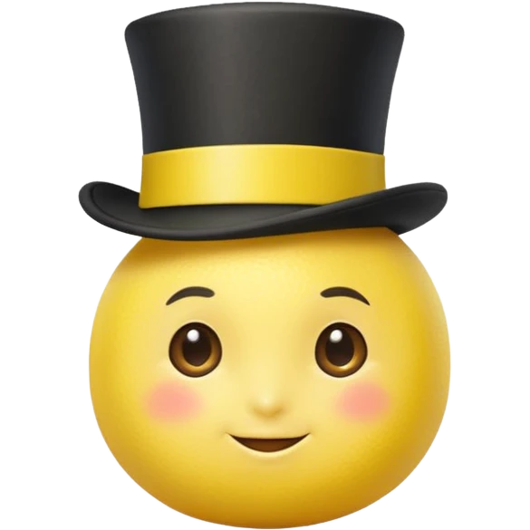 A bright lemon wearing a tiny top hat tilted to the side.






























 emoji