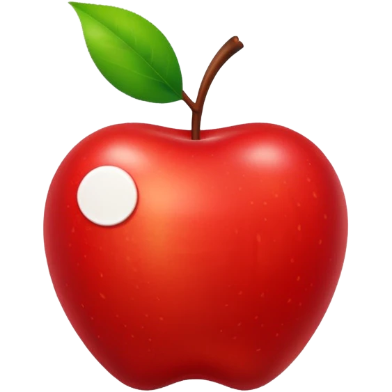 apple with a check mark emoji