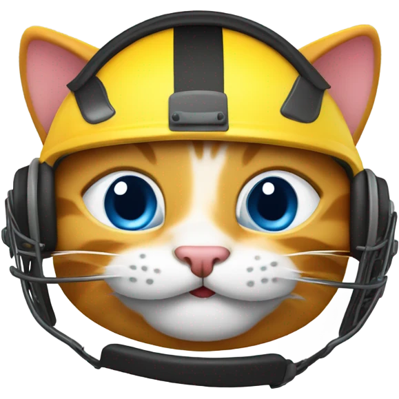 jolly cat football helmet emoji
