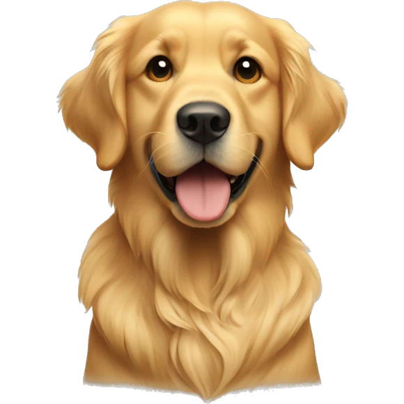 golden retriever with a bo emoji