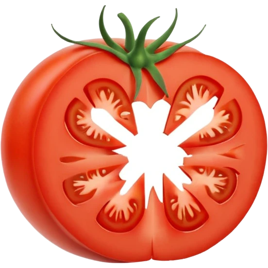 Pomodoro fresco tagliato a fette  emoji