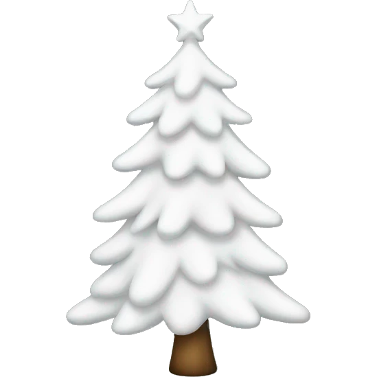 white christmas tree emoji