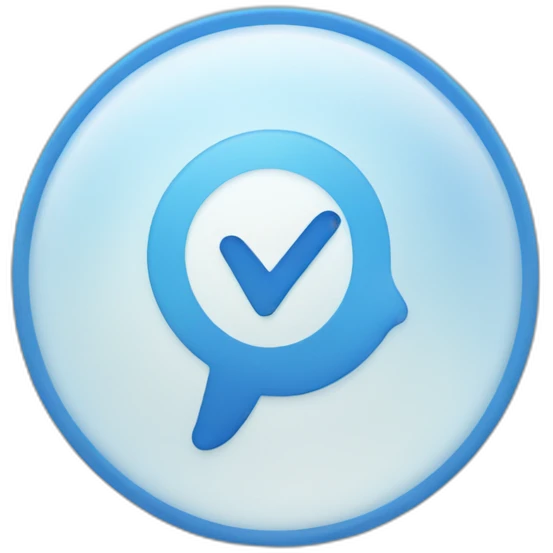 Fake verified white tick in blue circle  emoji
