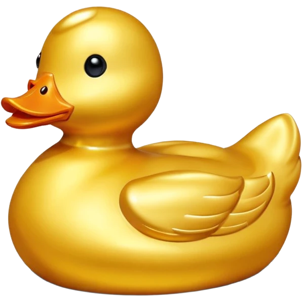 24k gold rubber duck emoji