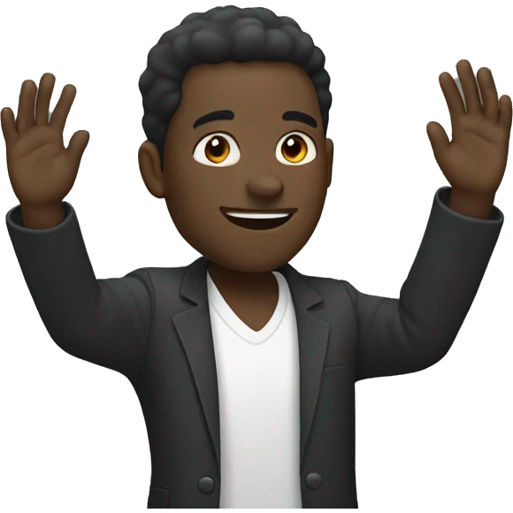 black person waving   emoji