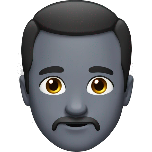 Man, with receding hairline, a beard, dark, brown hair, emoji