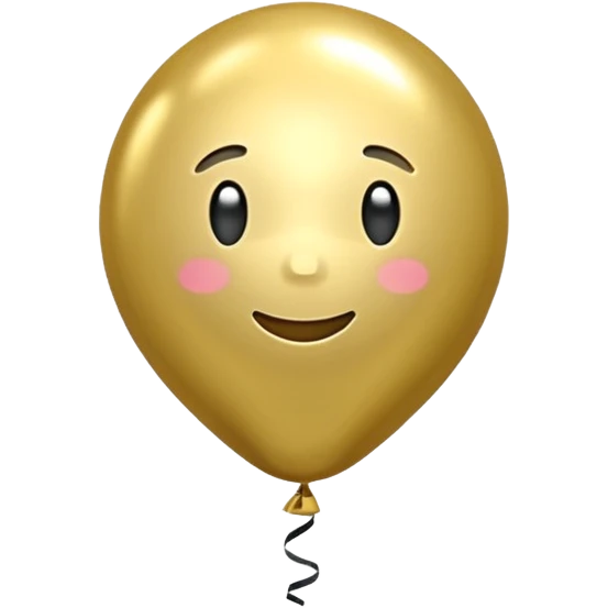 gold balloon without face emoji