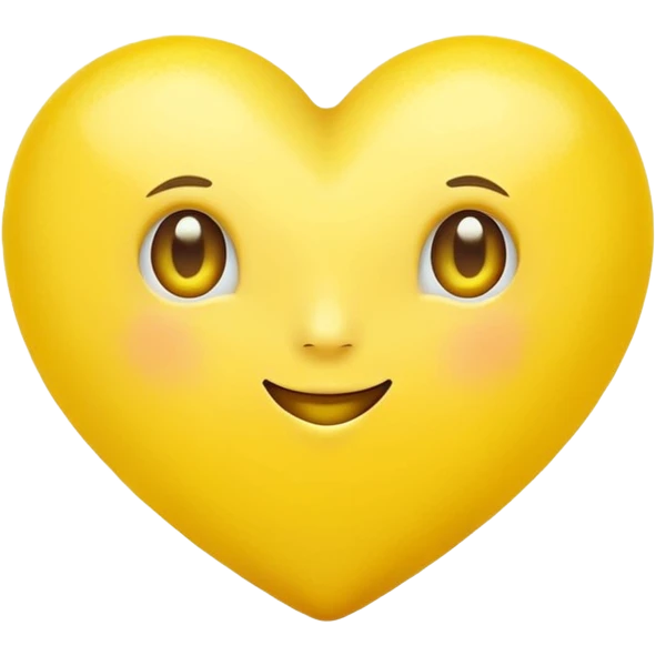 Realistic lemon heart emoji