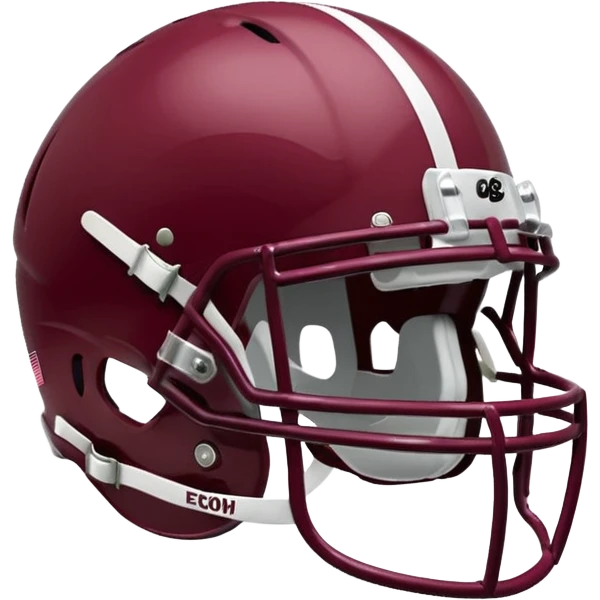 College football player helmet in maroon color remove jersey emoji
