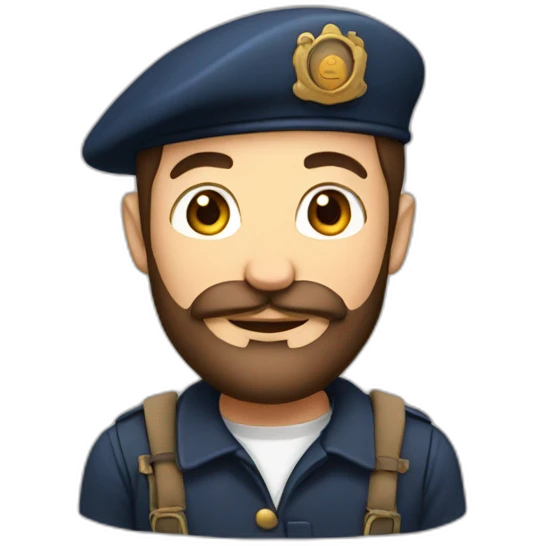 frenchman with beard and beret emoji