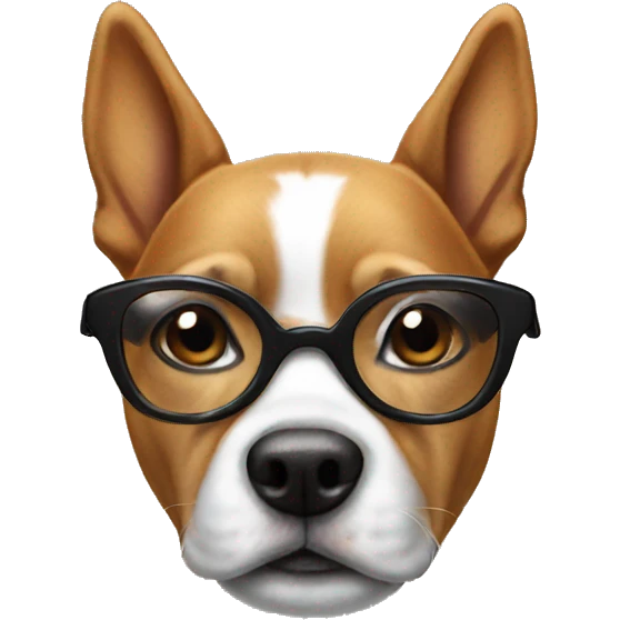Dog with glasses emoji