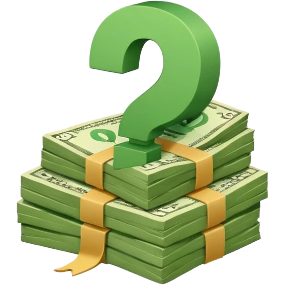 money with question mark emoji