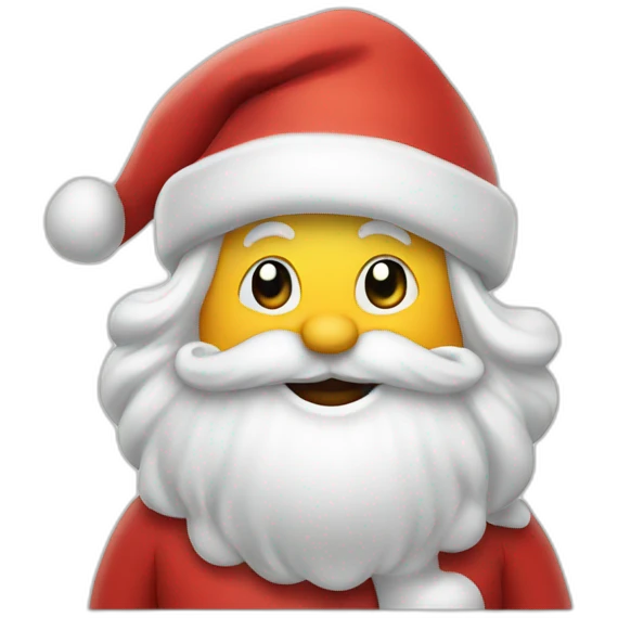 Jolly Santa says Hello emoji