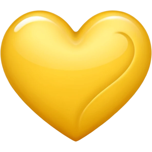 yellow heart with a golden swirl pattern emoji