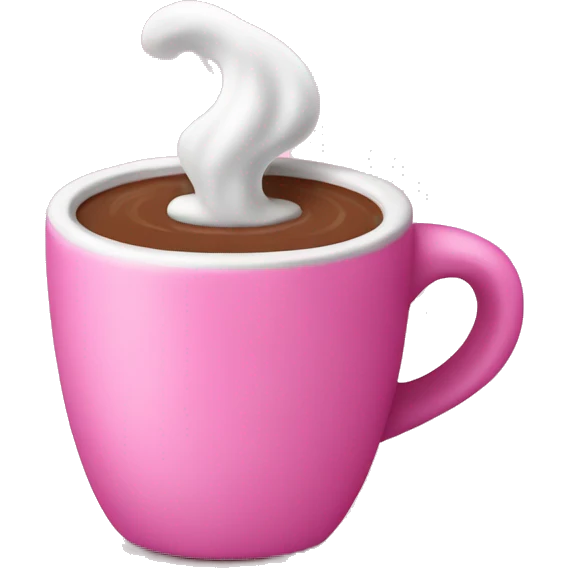 Hot coco in pink cup emoji