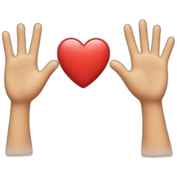 heart and high five emoji