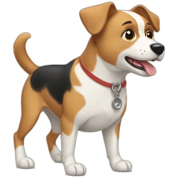 a dog with a kit emoji