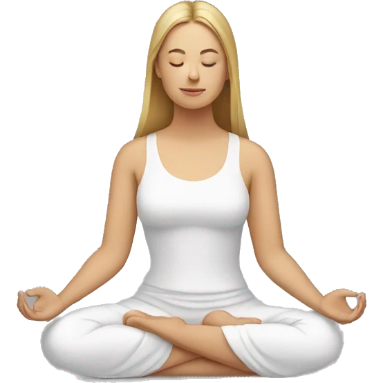 european woman meditating emoji