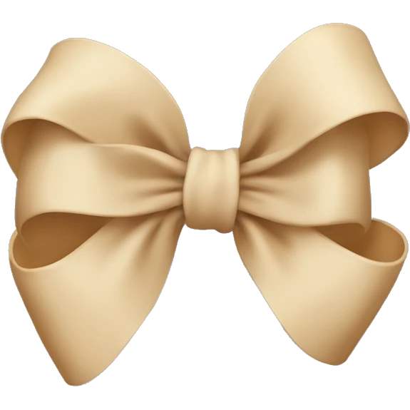 Beige bow emoji
