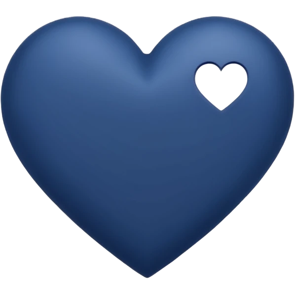 NAVY BLUE heart emoji, less reflective markings on top  emoji
