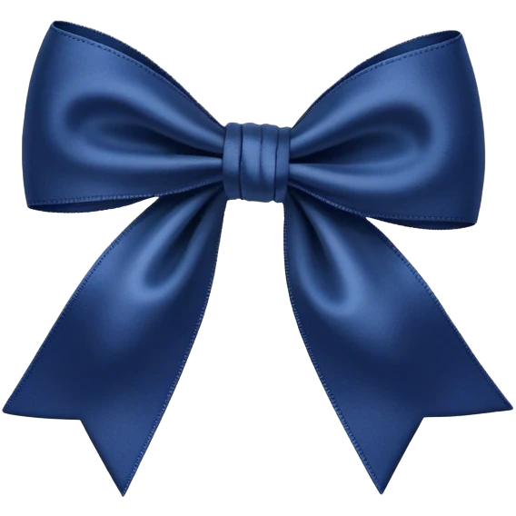 Navy blue bow  emoji