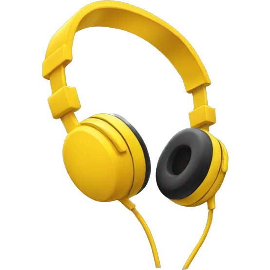 yellow headphones emoji