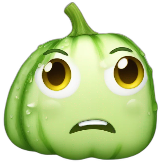 Cucmber-crying emoji