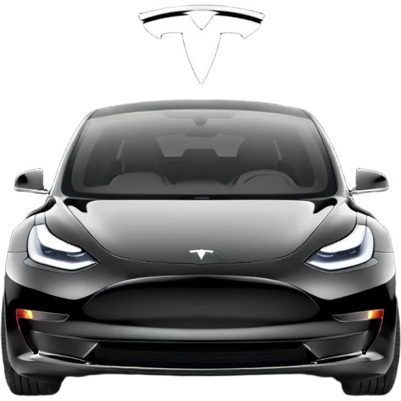 tesla model 3 black emoji