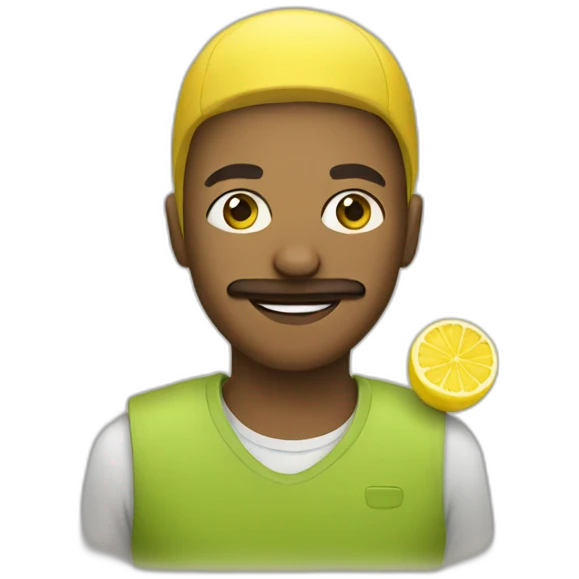 user with lemon emoji