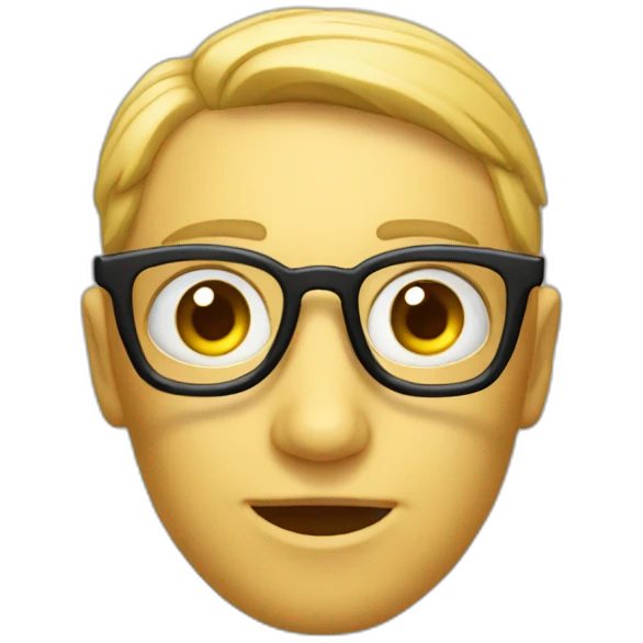 Topo occhiali emoji