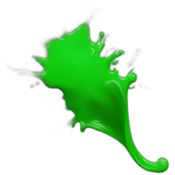 green paint splash emoji